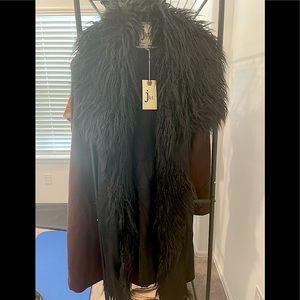 *Statement Piece* Jakett Faux Fur/Suède Longline Vest